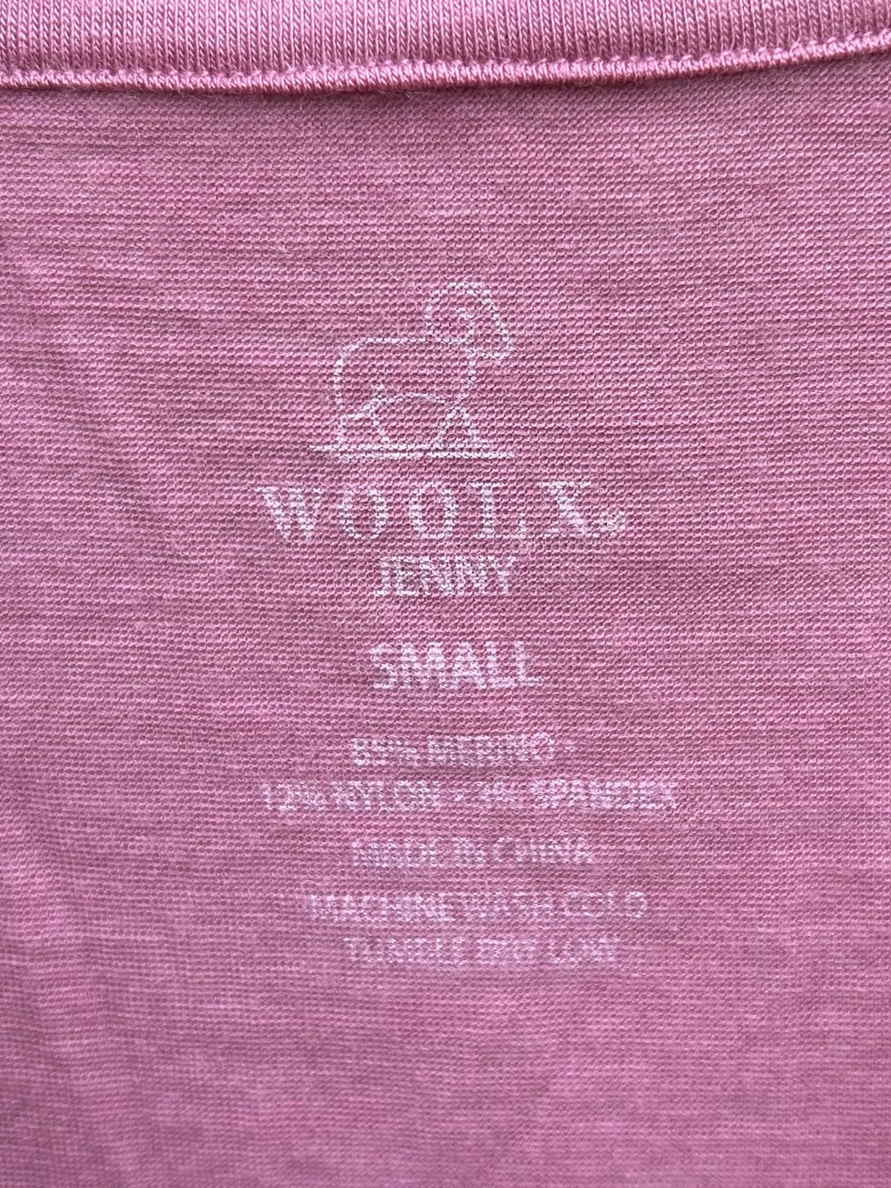 Woolx Jenny 3/4 Sleeve Crewneck Tee Shirt Merino Wool Blend Dusty Rose Pink S - Picture 3 of 13